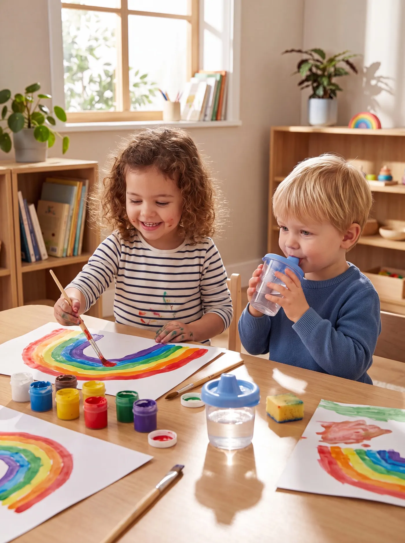 Ilustração de materiais escolares para Educação Infantil e Pré-escola
