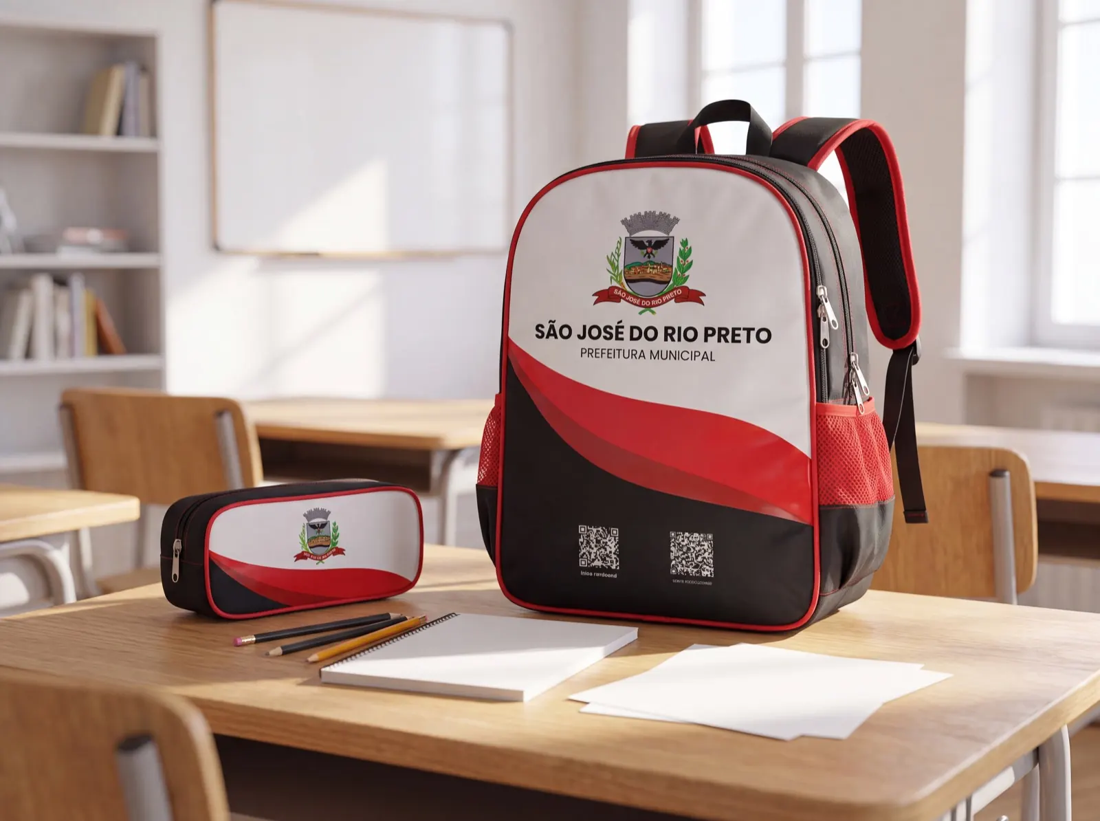 Mochilas e estojos para kits escolares